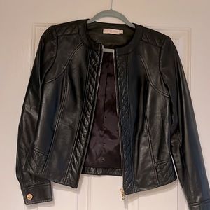 Tory Burch Black Leather jacket - size 4